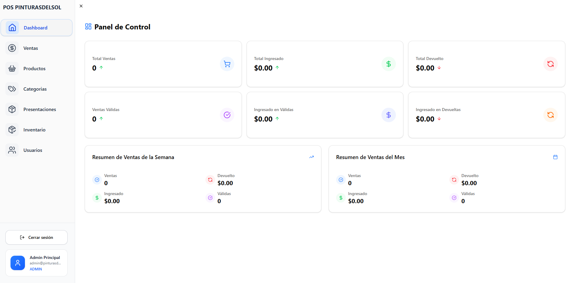 Vista previa de Sistema POS en la Nube